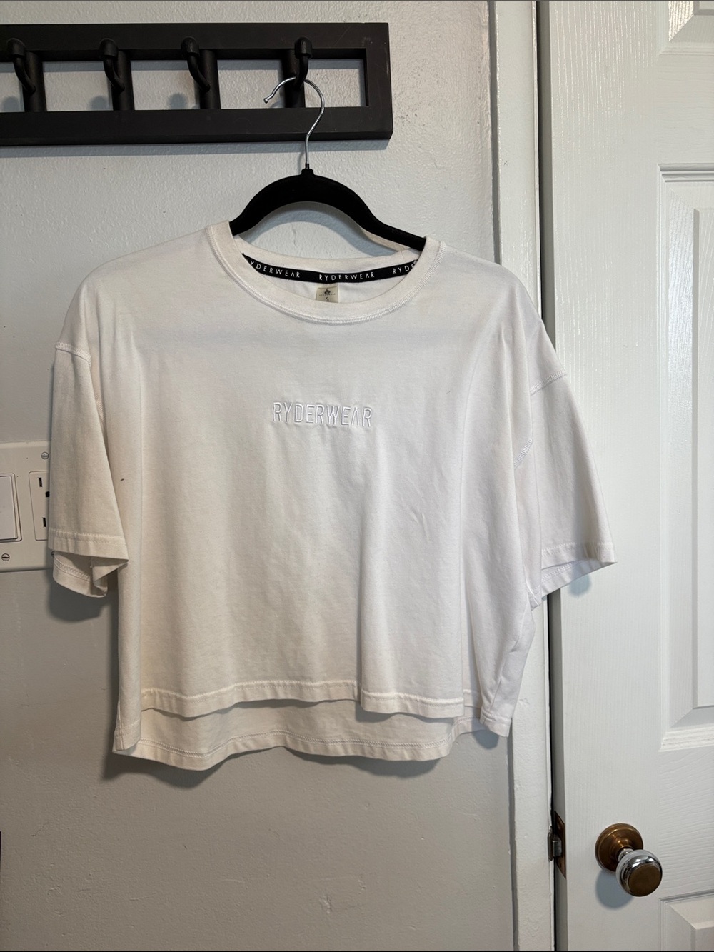 Ryderwear Boxy Crop Top White Size Small